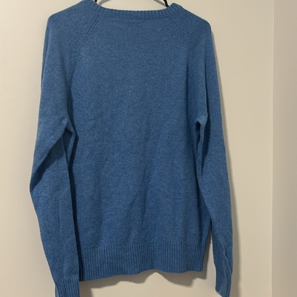 Men’s J Crew 30% Lambswool Blue Long Sleeve Sweater Size Medium - Picture 4 of 4